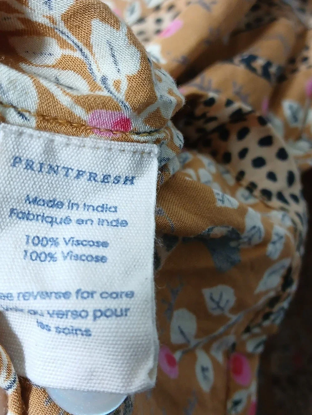 Printfresh Bagheera Pajama Top in Tobacco Size Small